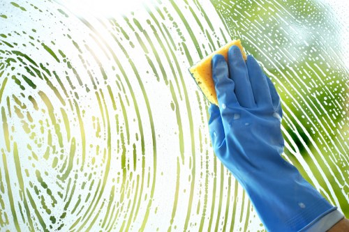 Professional cleaner preparing a SW13 family home for regular upkeep