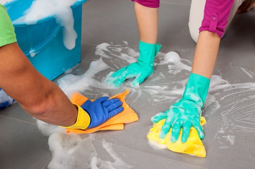 Local cleaners preparing a flat for a one-off clean in SW13