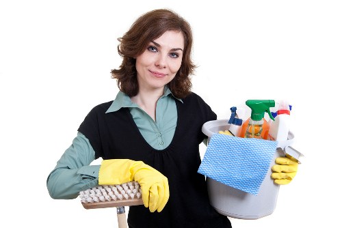Local cleaning team removing renovation dust in SW13